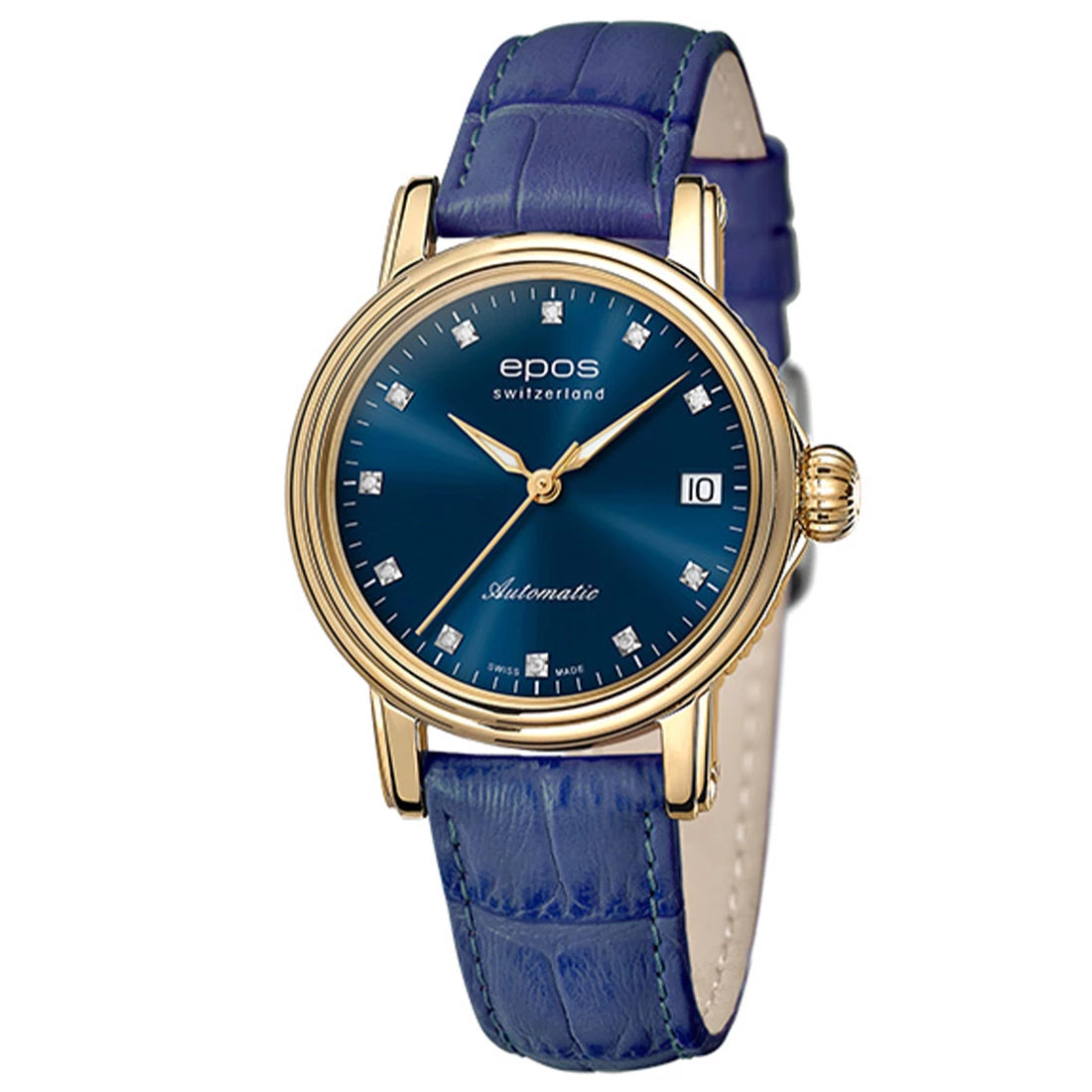 EPOS Timeless 4390 Diamond Automatic Blue 34mm