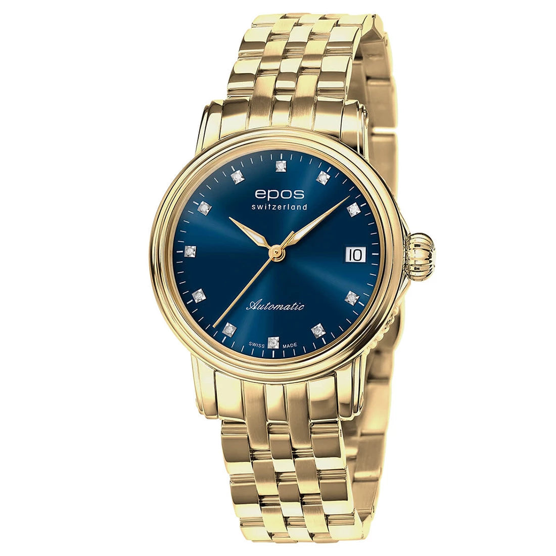 EPOS Timeless 4390 Diamond Automatic Blue 34mm