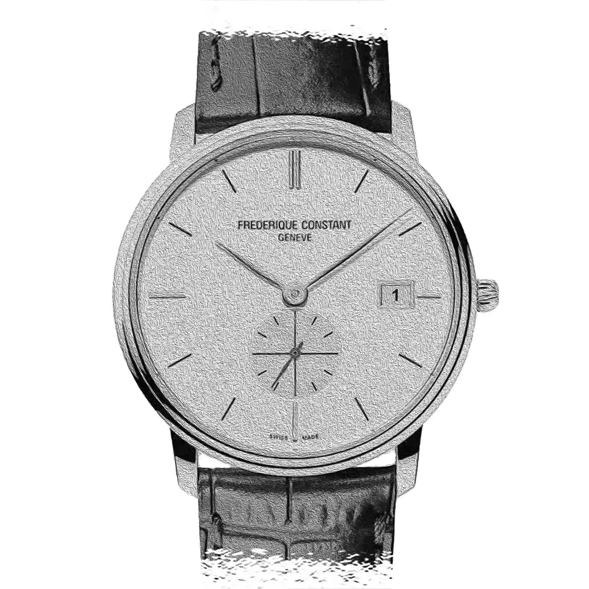 Frederique Constant Slimline Quarz Weiß