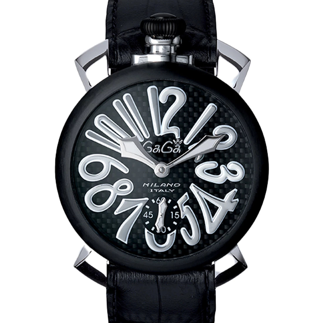 Gagà Milano Manuale Remontage Manuel Noir 48mm