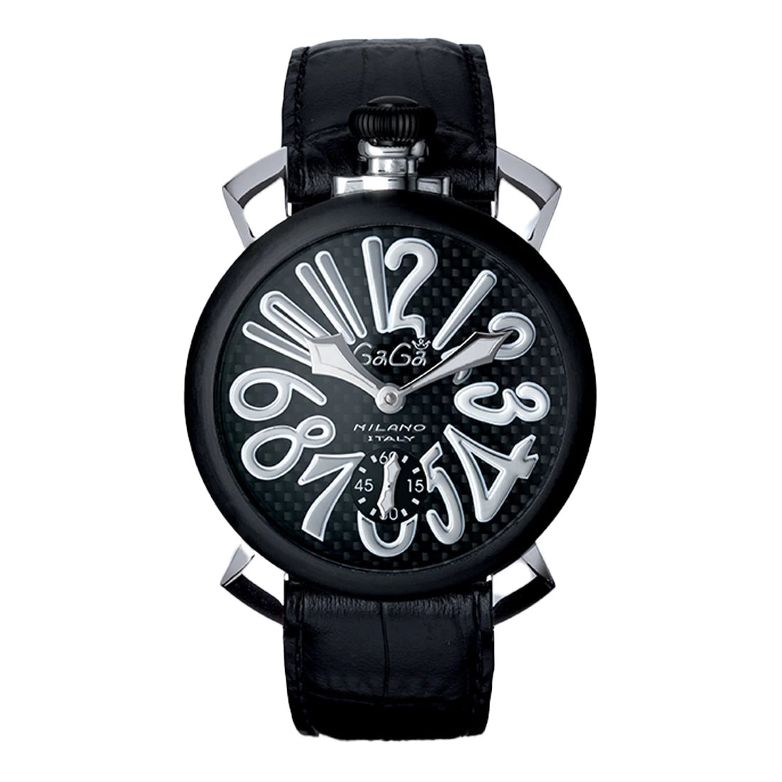 Gagà Milano Manuale Remontage Manuel Noir 48mm