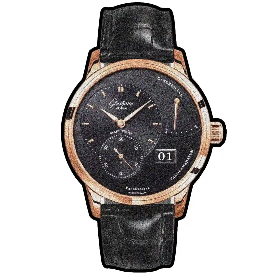 Glashütte Original Pano Manual winding Black 40mm