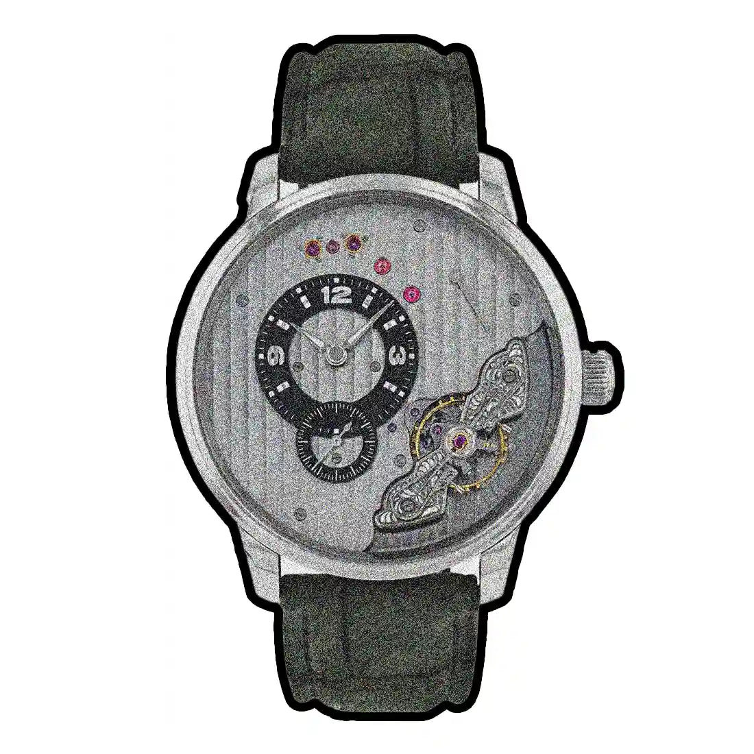 Glashütte Original Pano met handopwinding, grijs, 42 mm