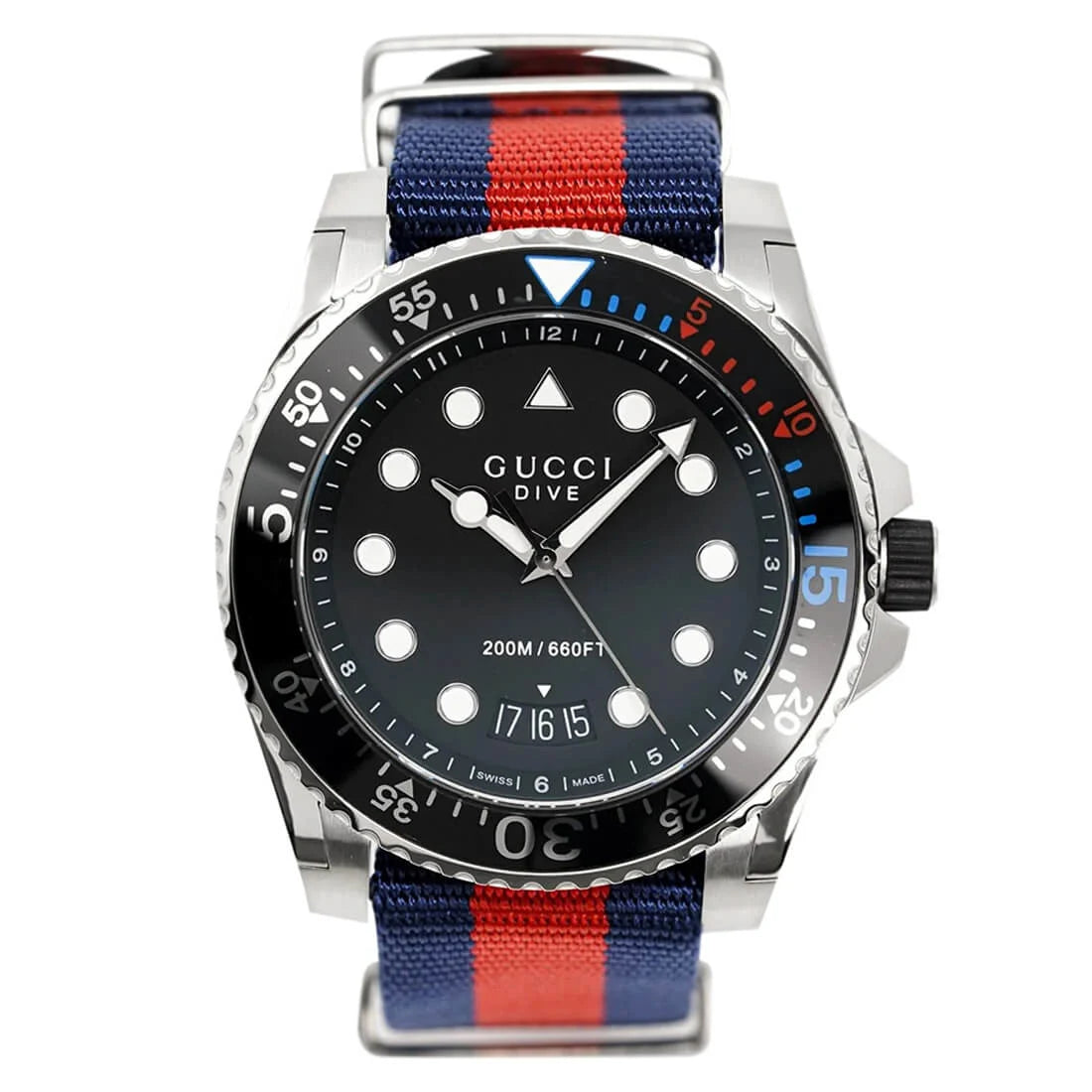 Gucci Dive Quartz Zwart 45 mm