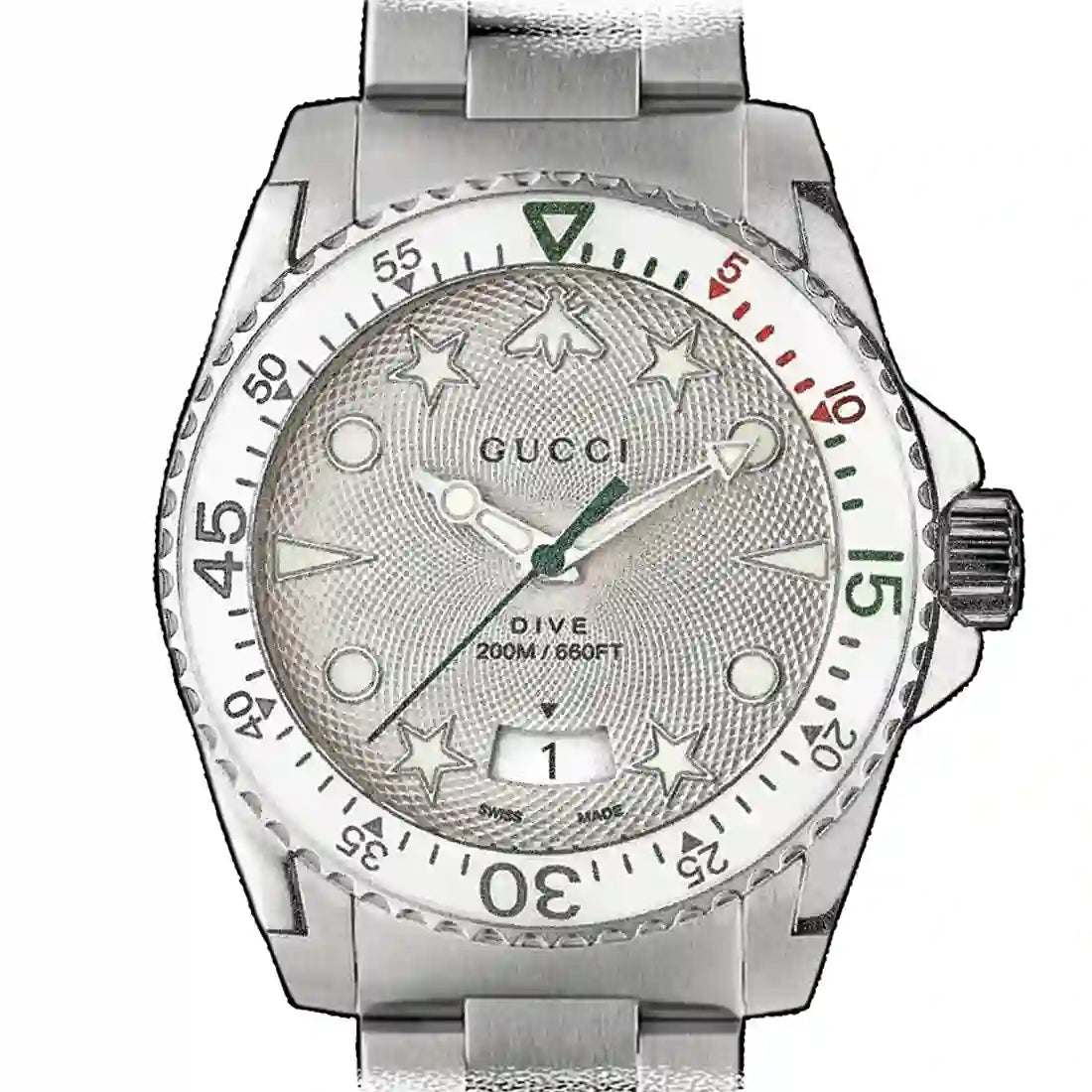 Gucci Dive Quarz Silber