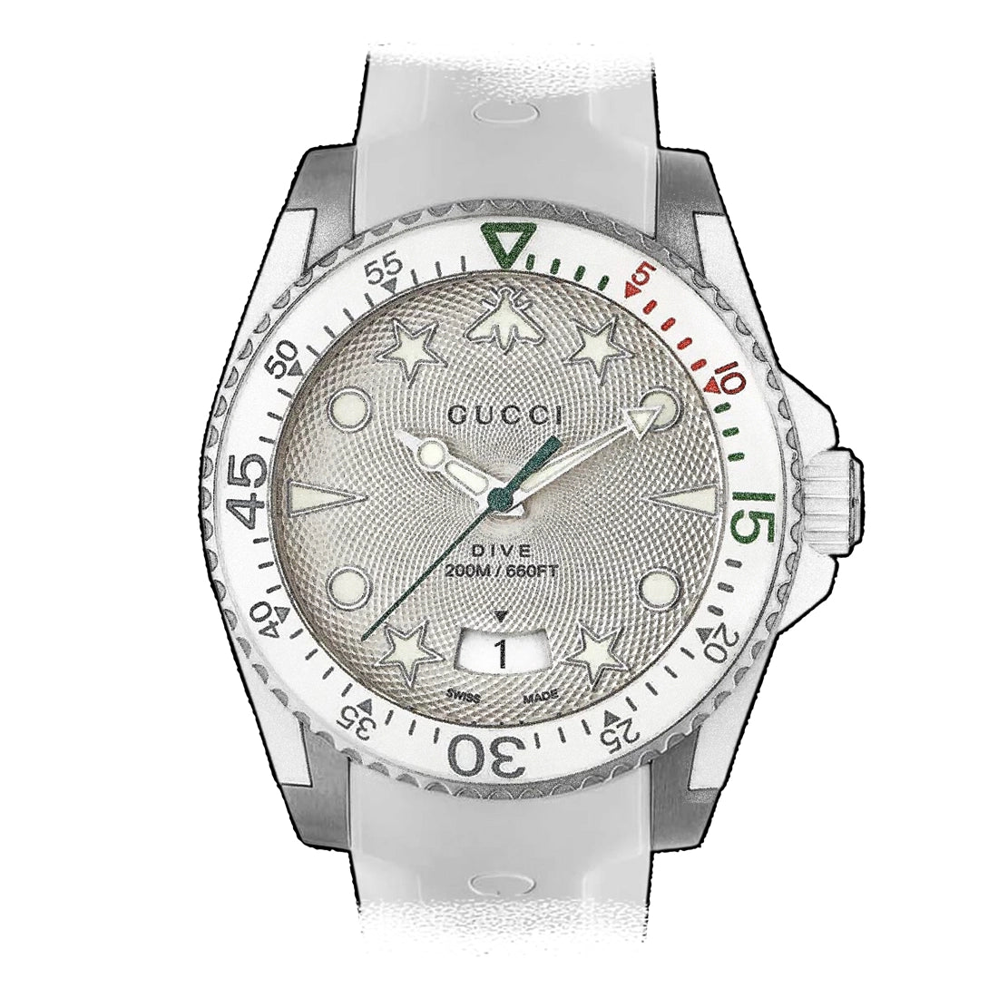 Gucci Dive Quarz Silber
