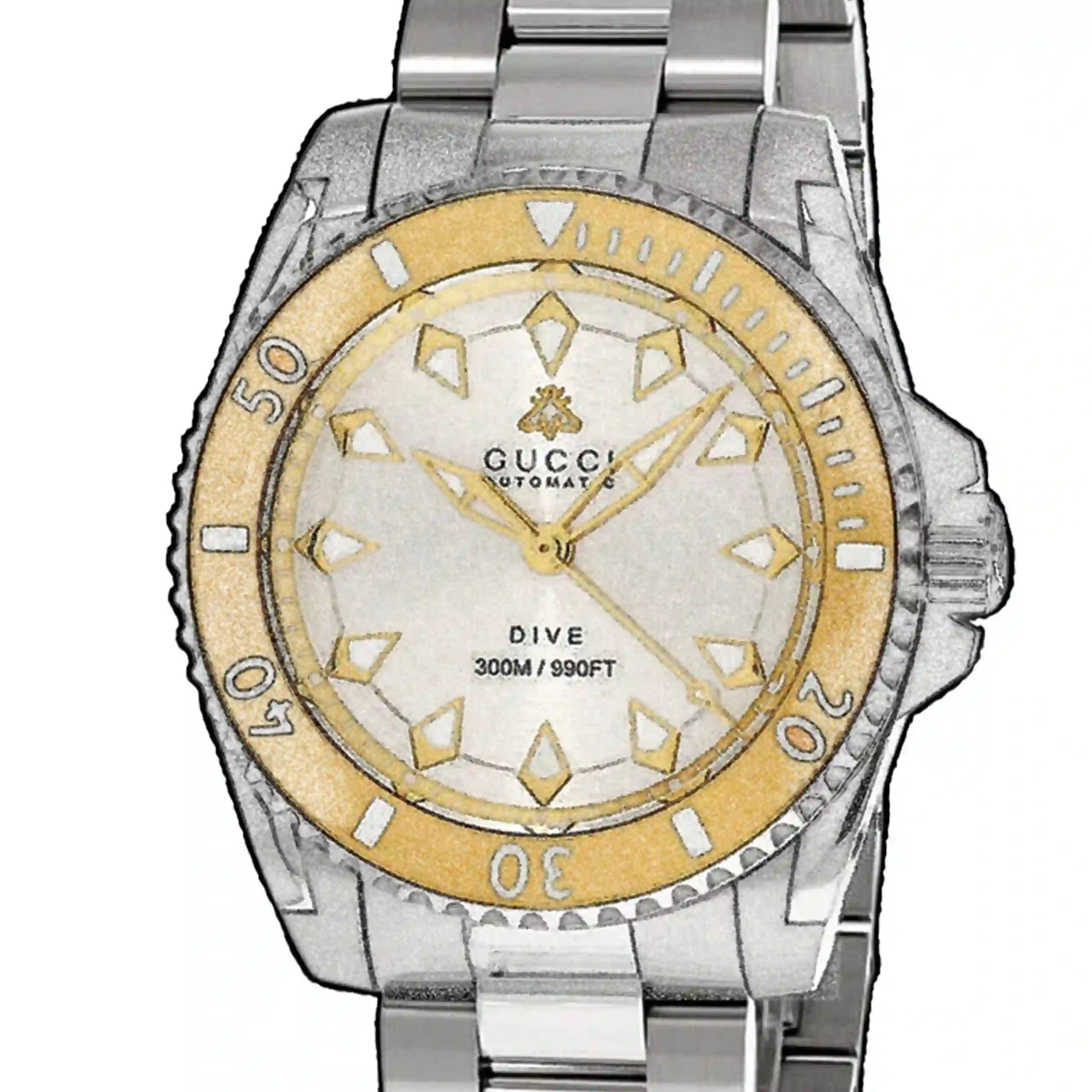 Gucci Dive Automatik Silber