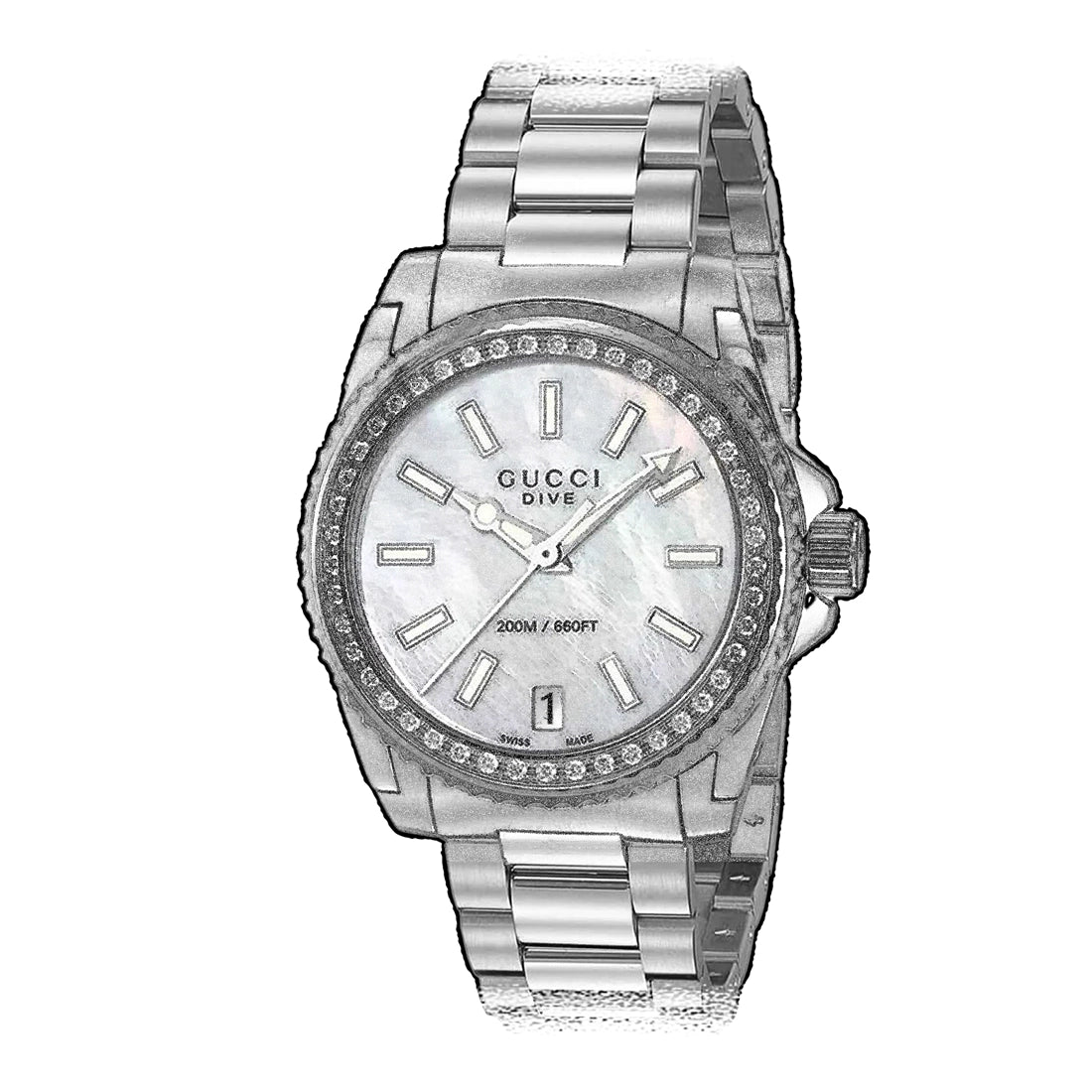 Gucci Dive Quarz Perlmutt