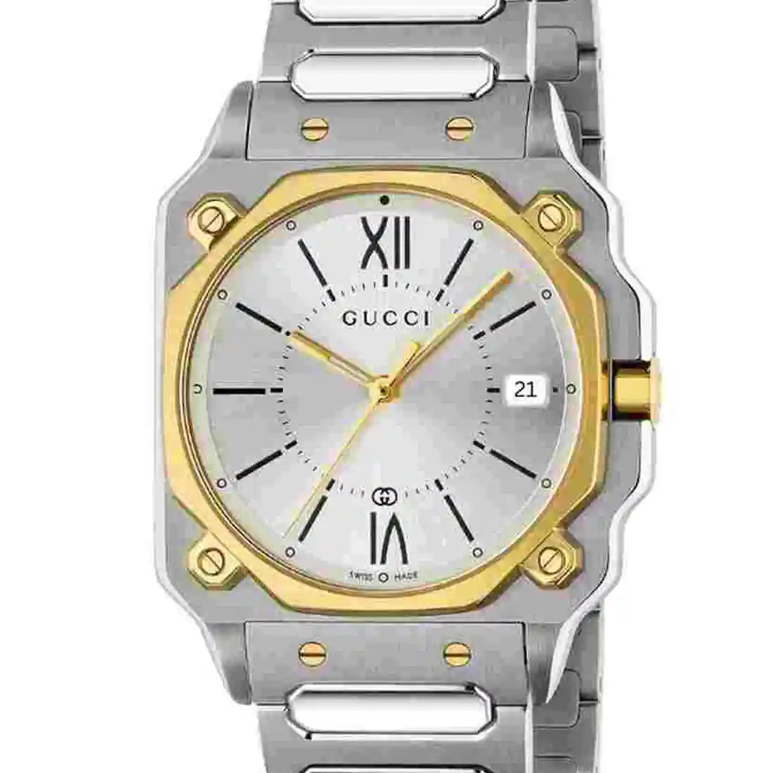 Gucci G-Flat Quarz Silber