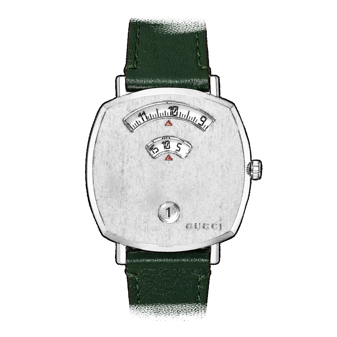 Gucci Grip Quarz Silber