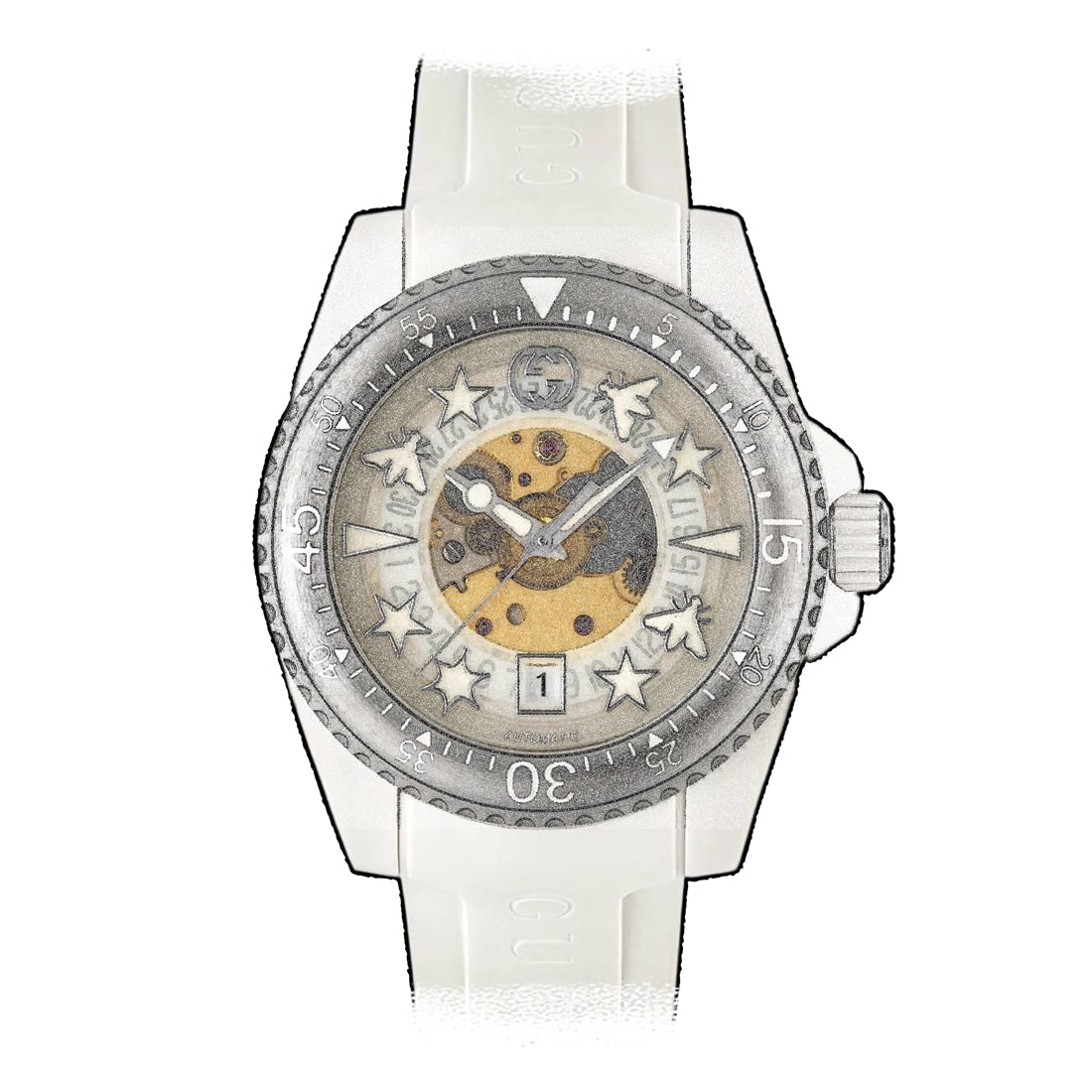 Gucci Gucci Dive Automatic Skeletonized 40mm