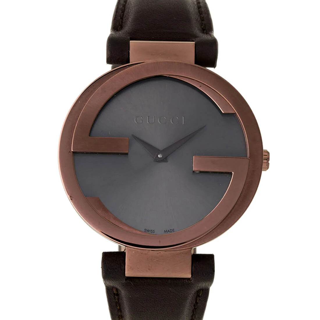 Gucci Interlocking Quarz Braun