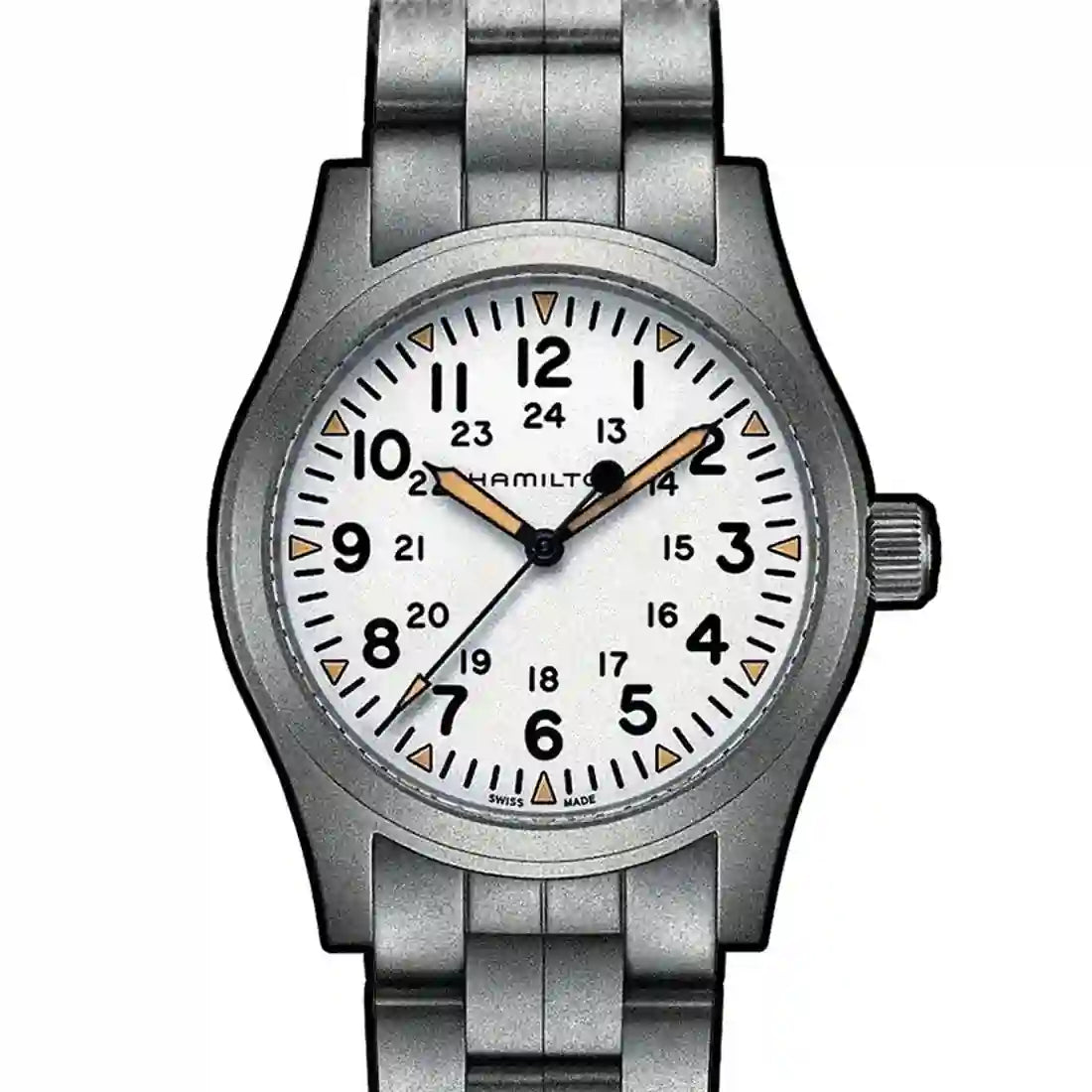 Hamilton Kaki Remontage Manuel Blanc