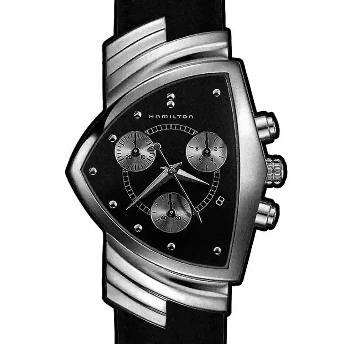 HAMILTON Ventura Quartz Black 50mm