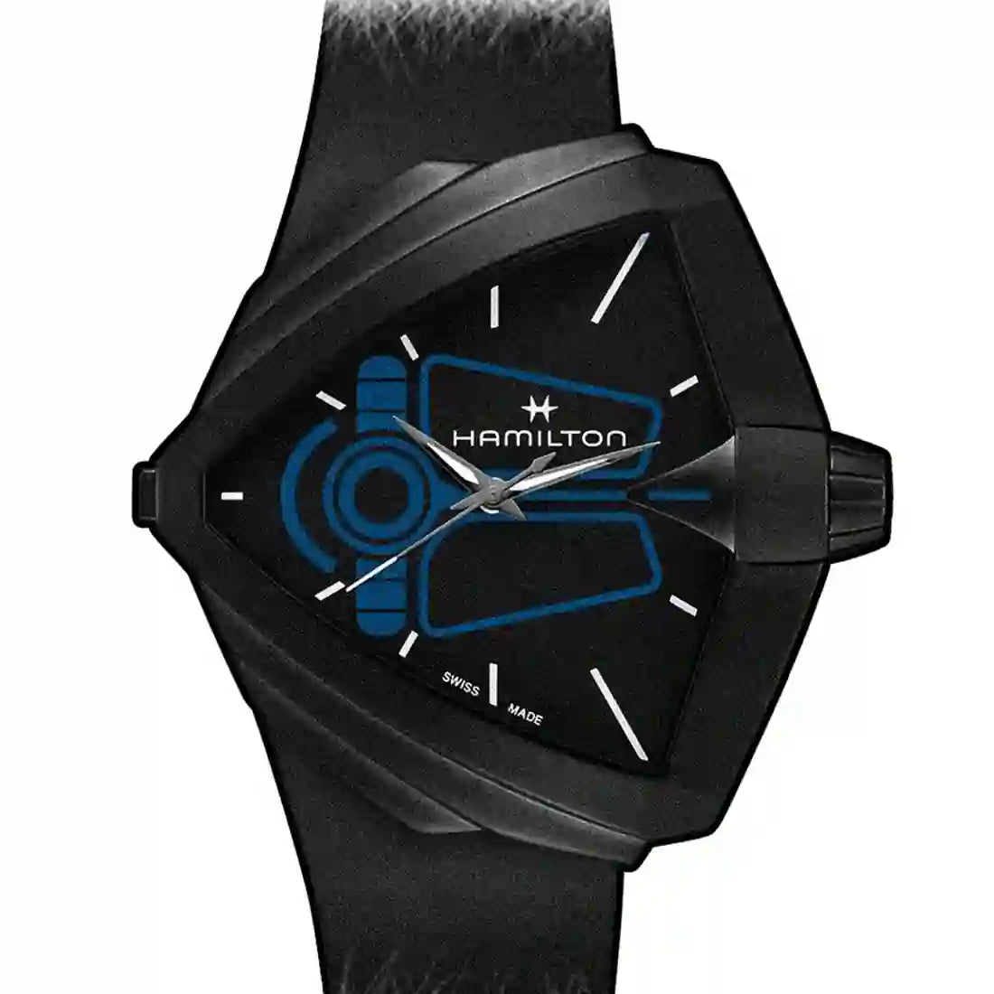 Hamilton Ventura Quartz Zwart 52 mm