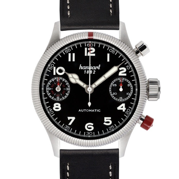 Hanhart Pioneer Automatic Black 45mm