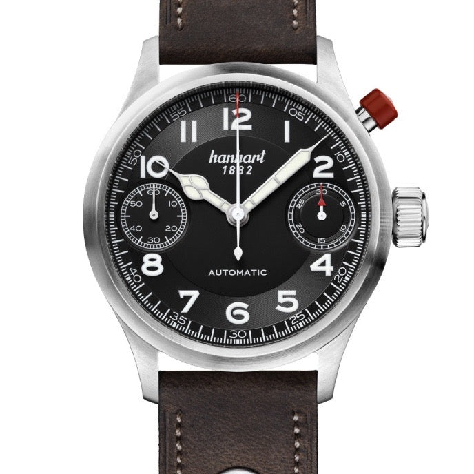 Hanhart Pioneer Automatic Black 45mm