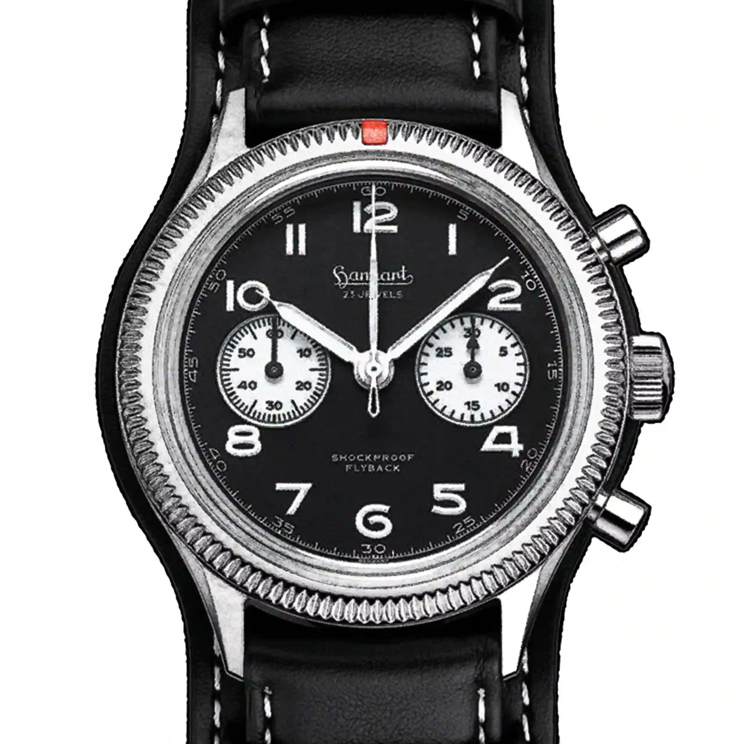 Hanhart Pioneer Manual Winding Black 42mm