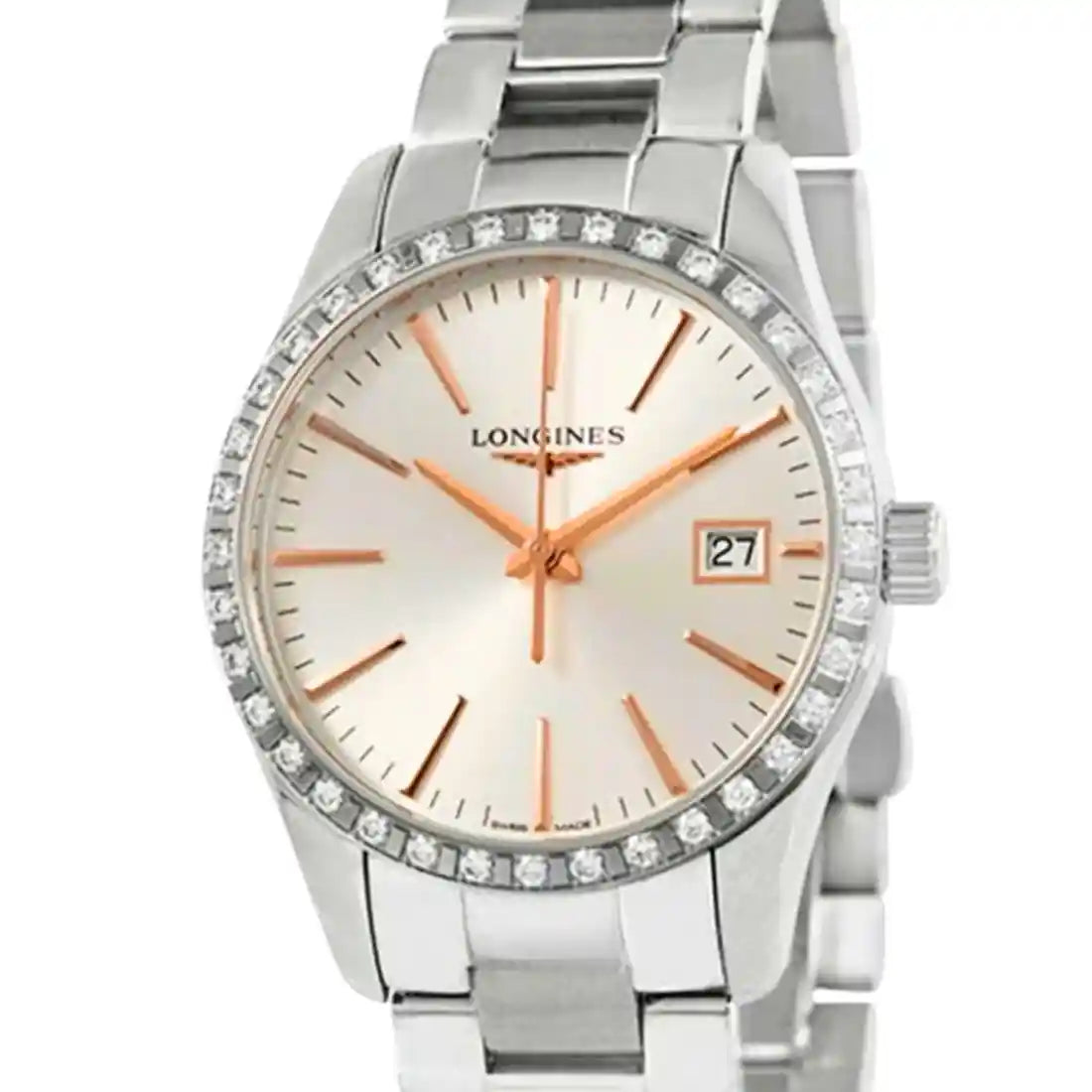 Longines Conquest Quartz Zilver 34 mm