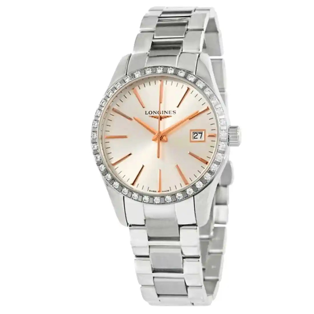 Longines Conquest Quartz Zilver 34 mm