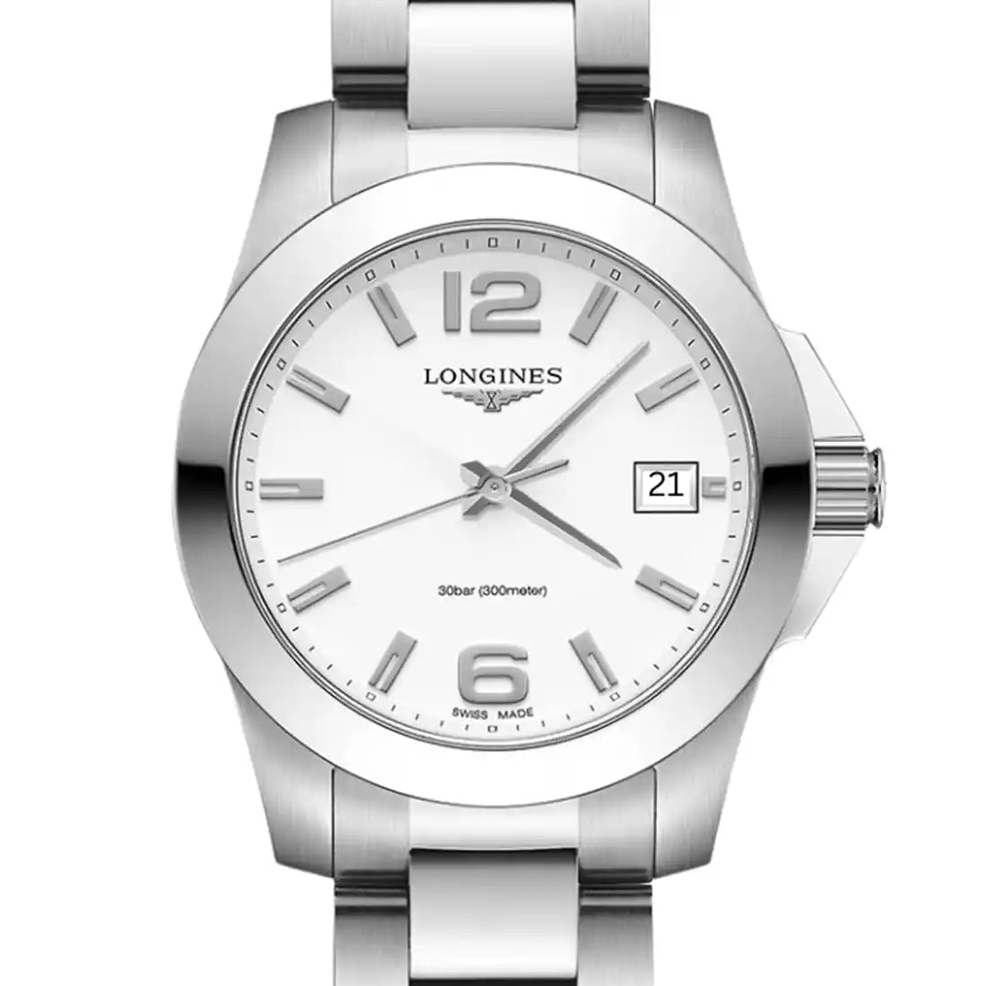 Longines Conquest Quartz Wit 34 mm