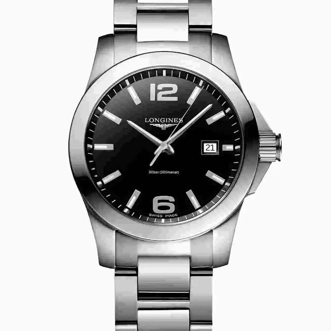 Longines Conquest Quartz Zwart 34 mm