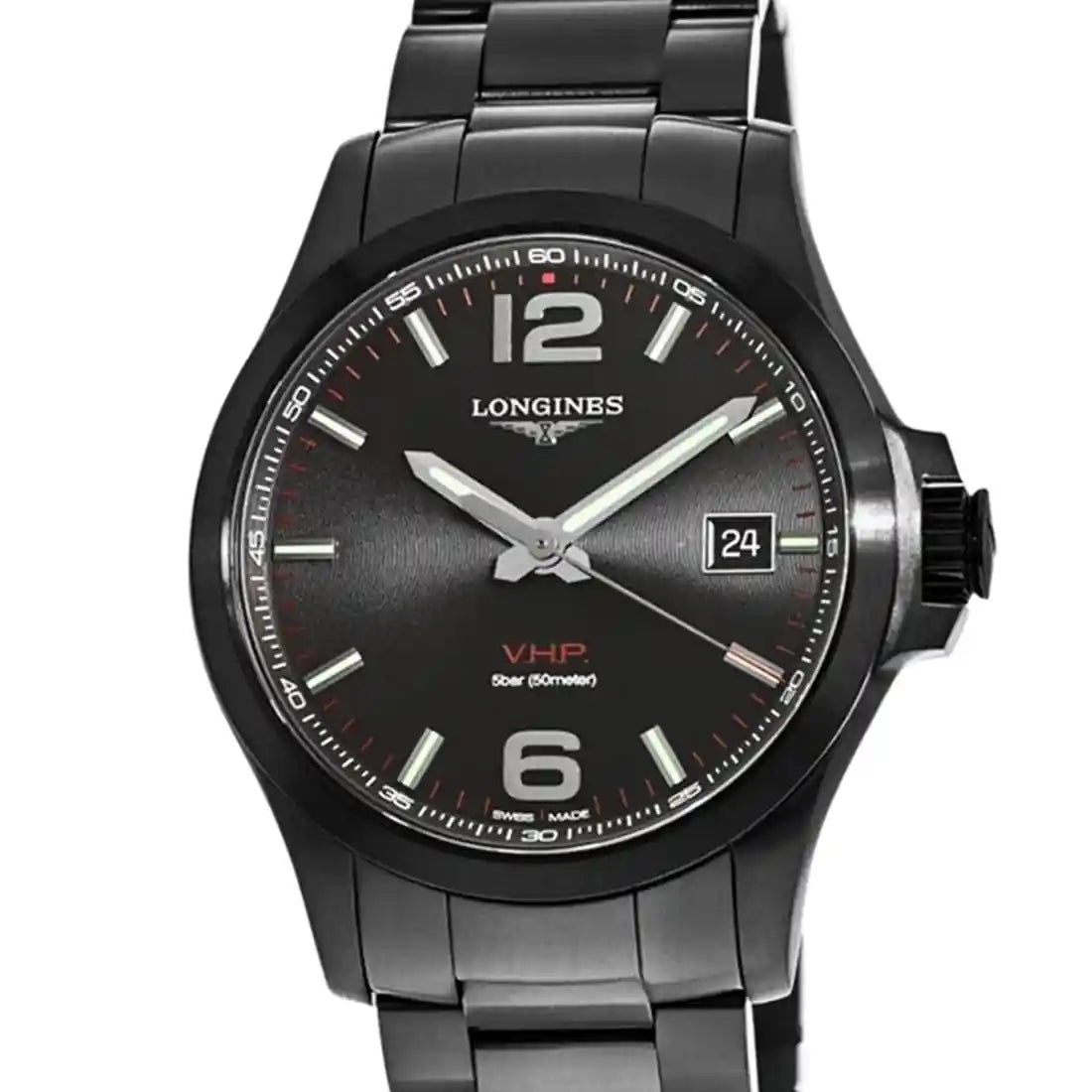 Longines Conquest Quartz Zwart 43 mm