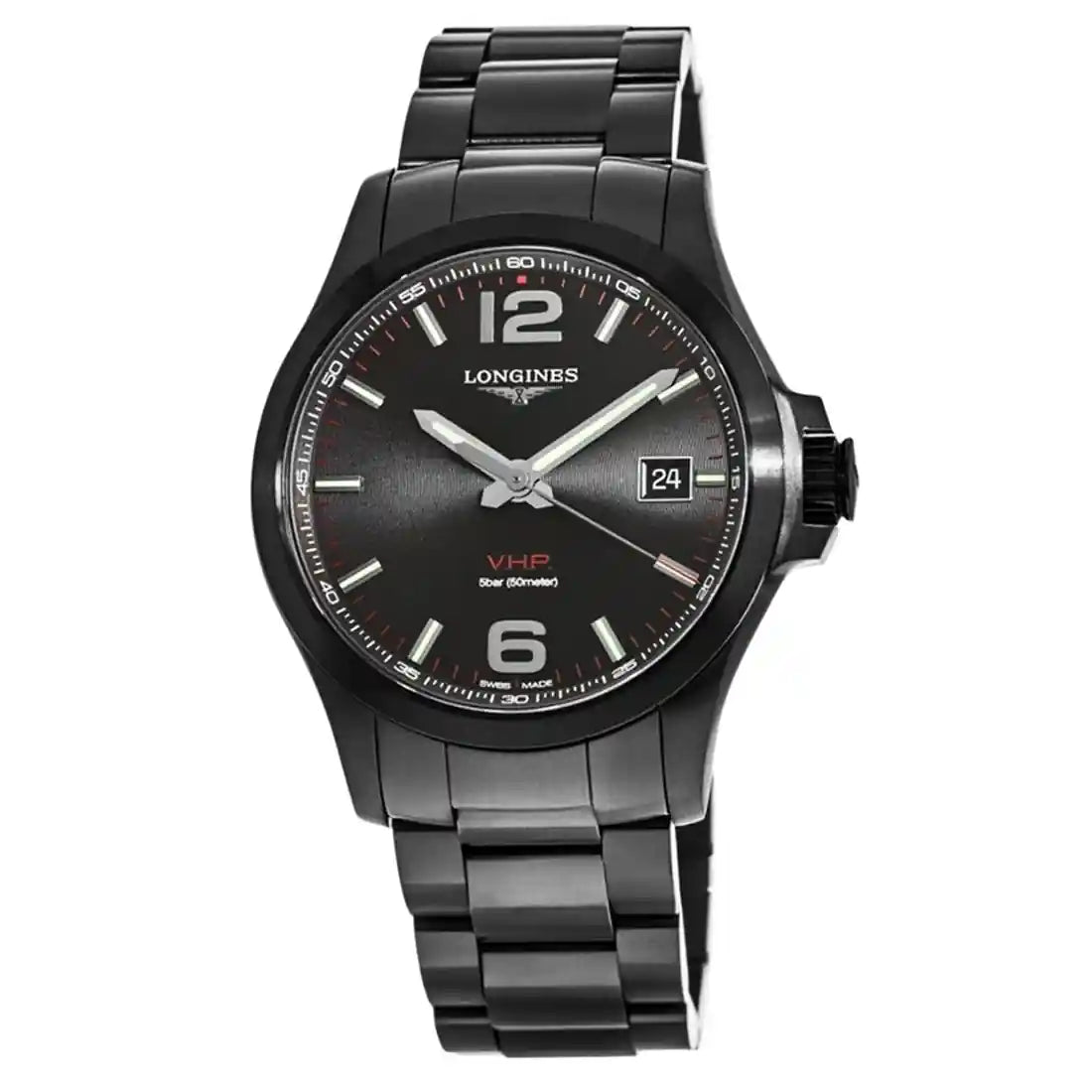 Longines Conquest Quartz Zwart 43 mm