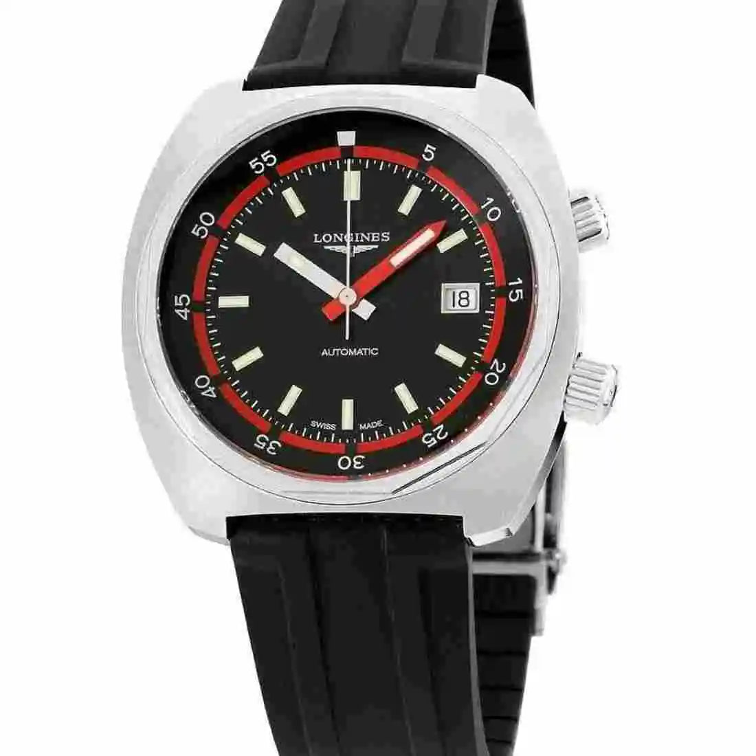 Longines Heritage Diver Automatic Zwart 43 mm