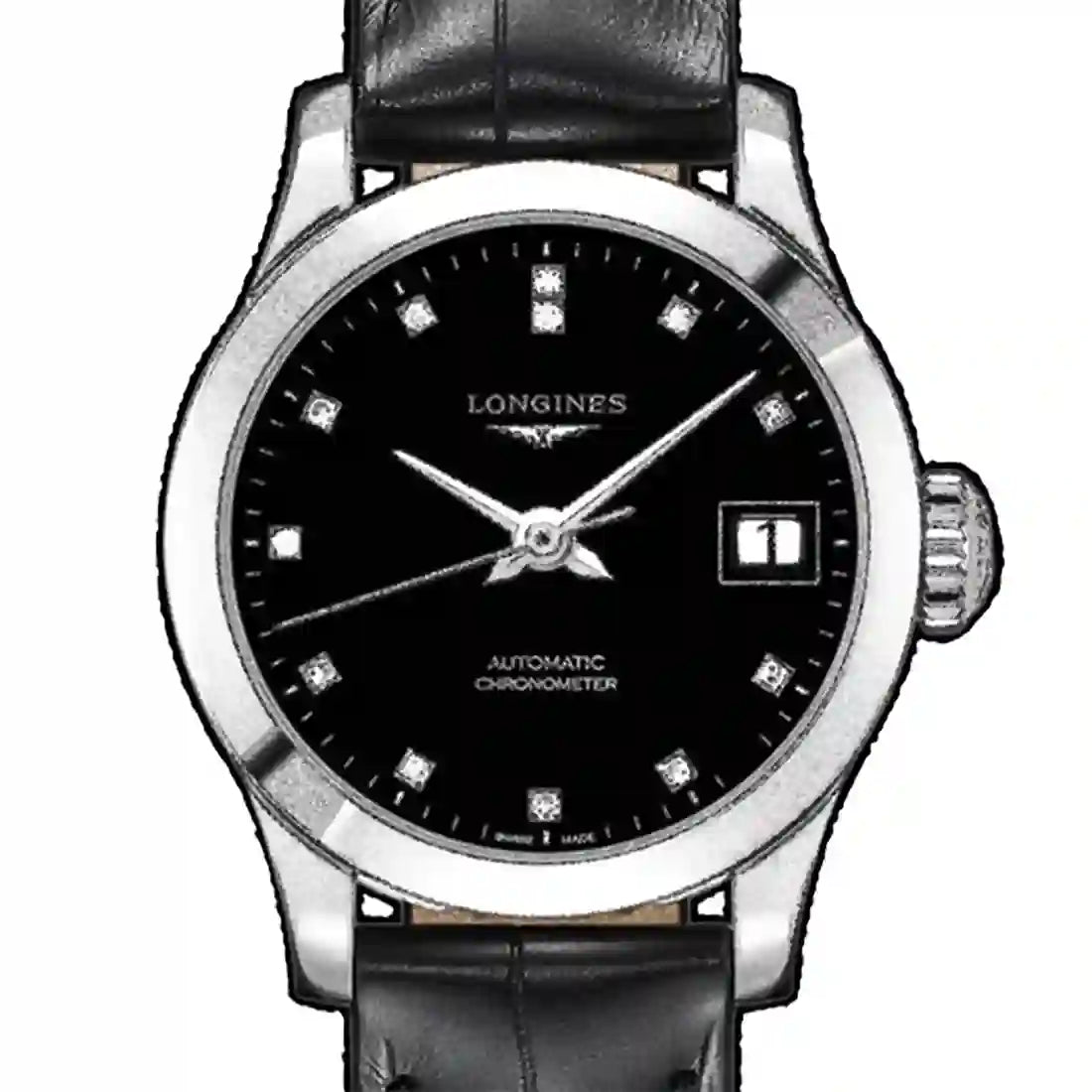 Longines Record Automatik Schwarz
