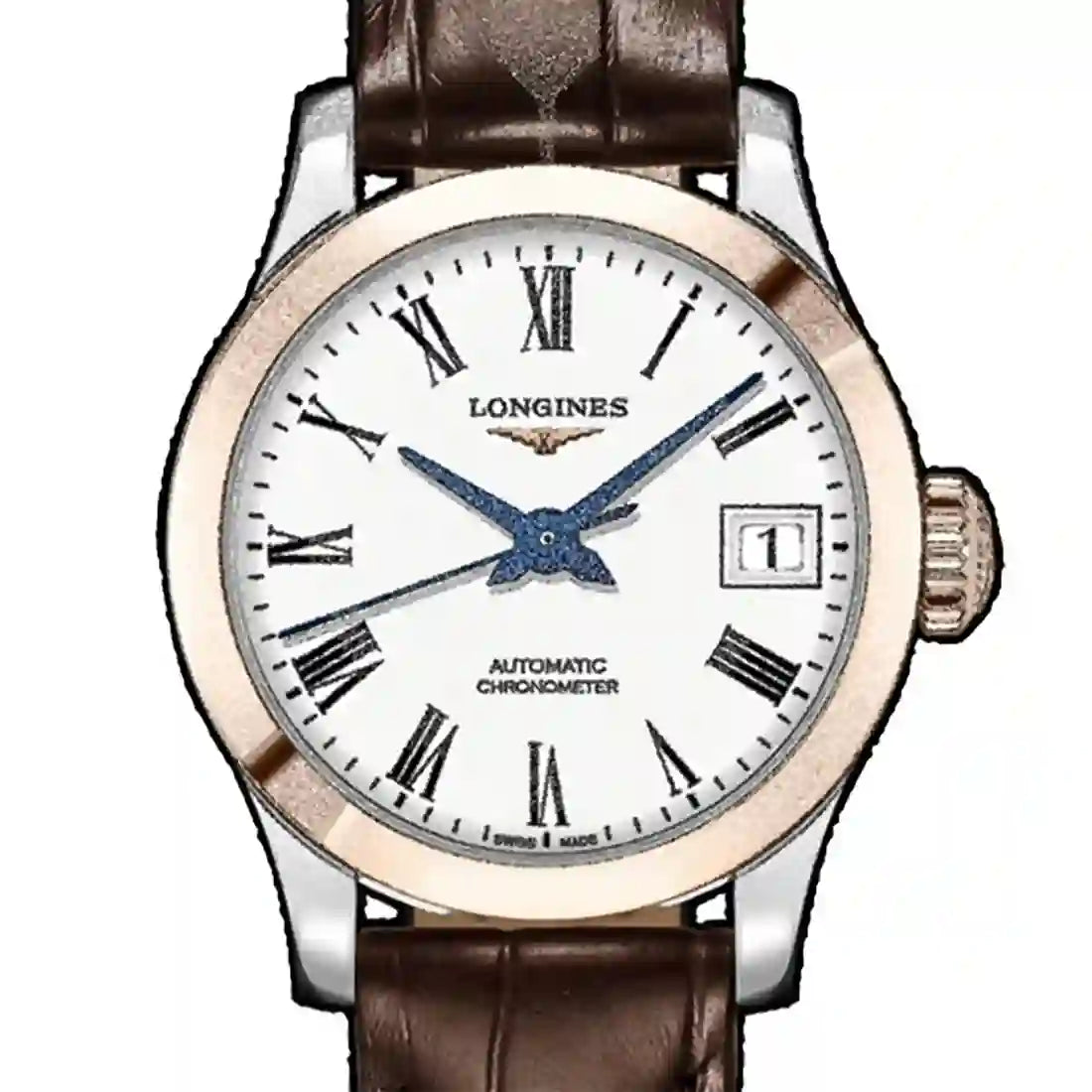 Longines Record Automatik Weiß