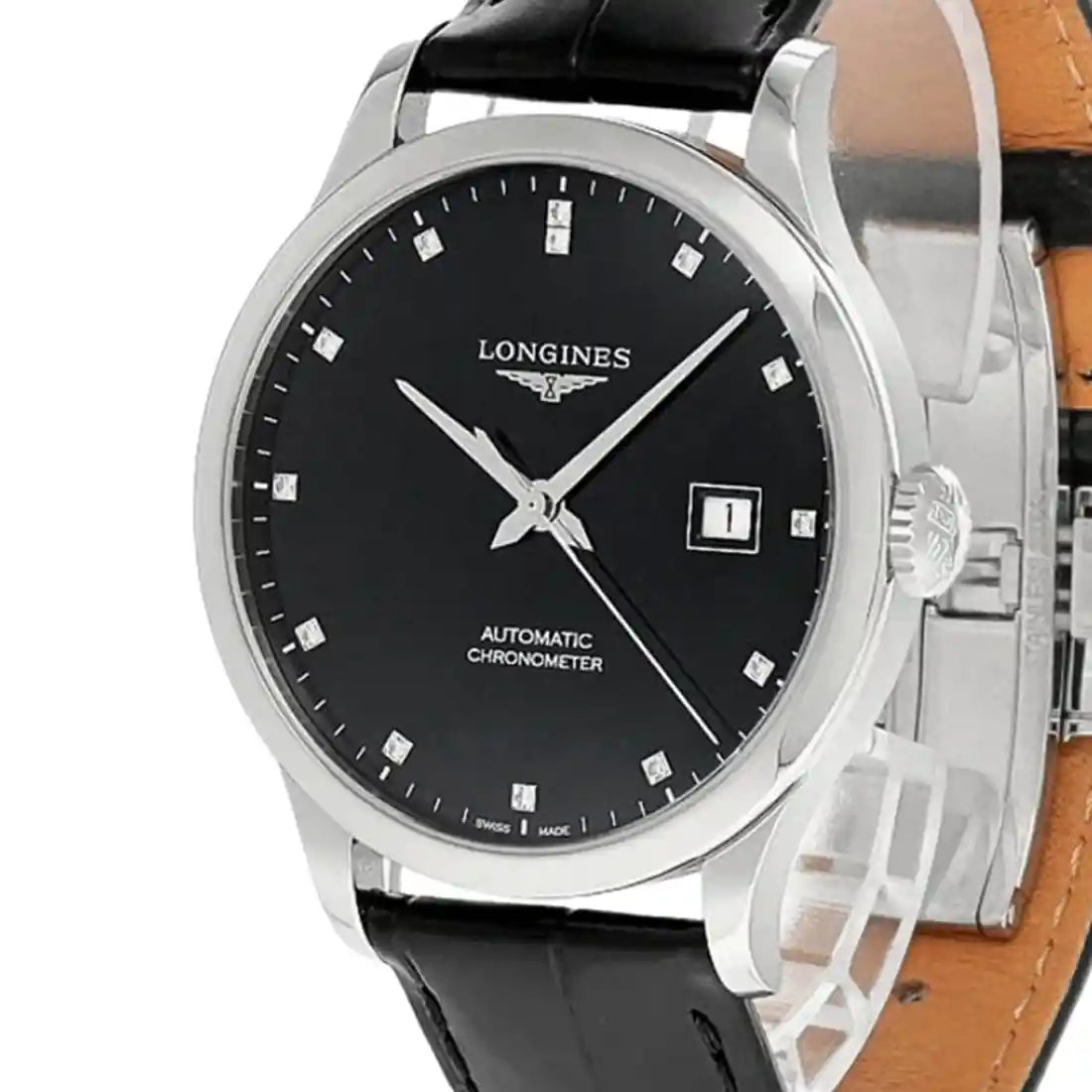 Longines Record Automatik Schwarz