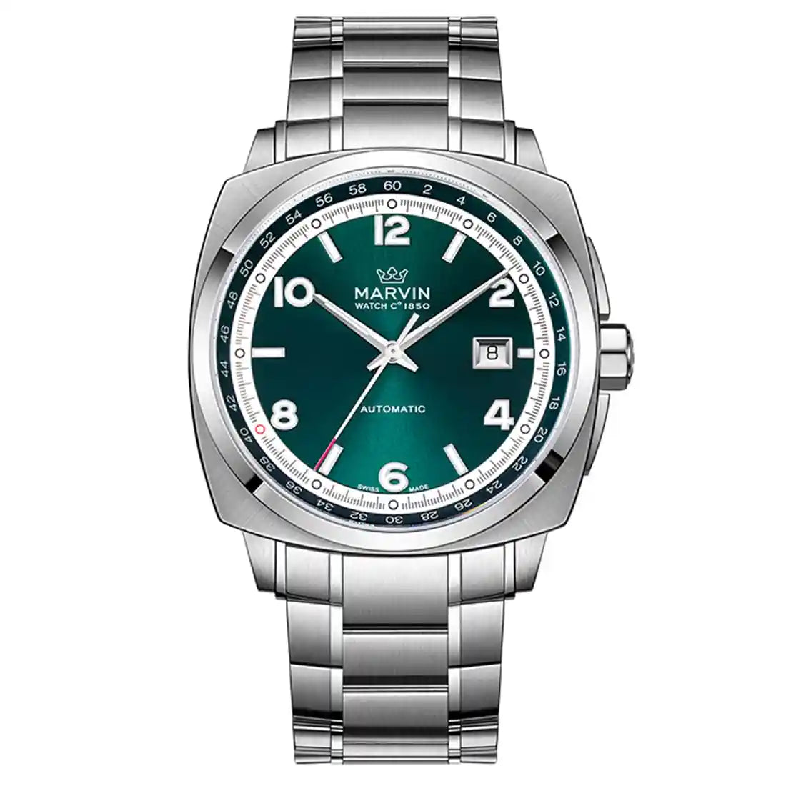 Marvin Watches Malton Cushion Automatic Green 42mm