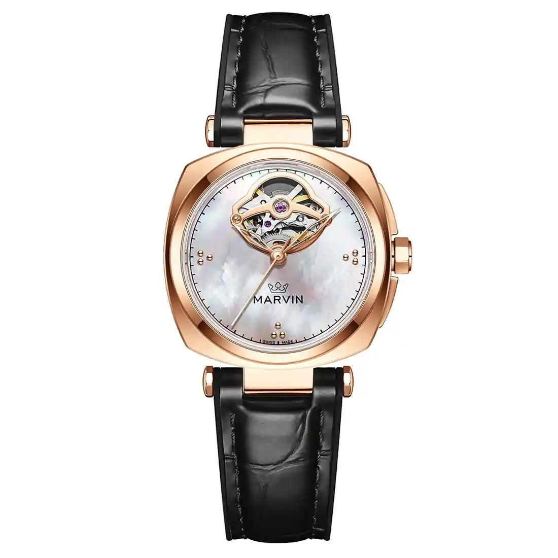 Montre Marvin Malton Coussin Automatique Mère De Perle