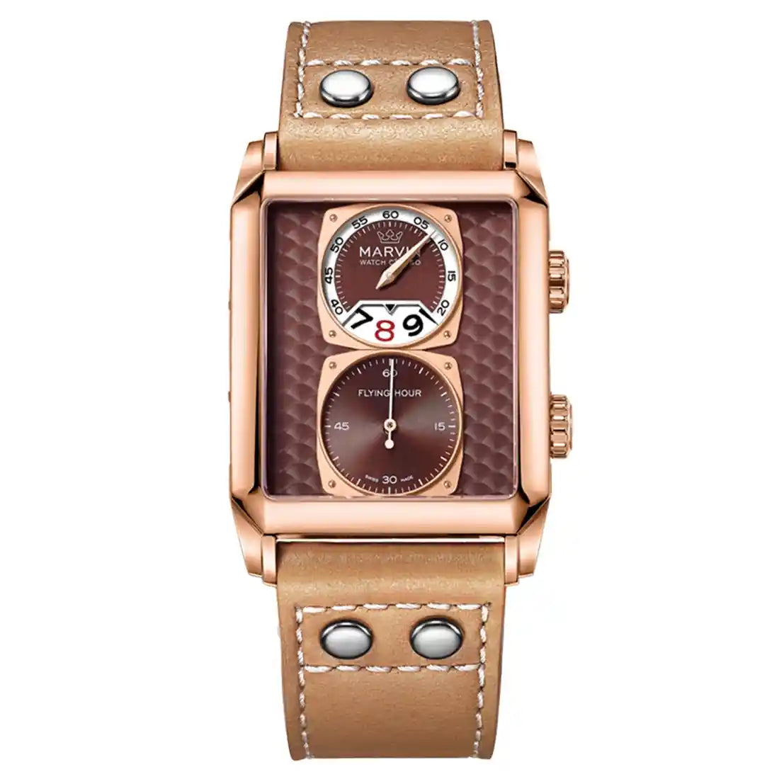 Montre Marvin Malton Rectangulaire Quartz Brun