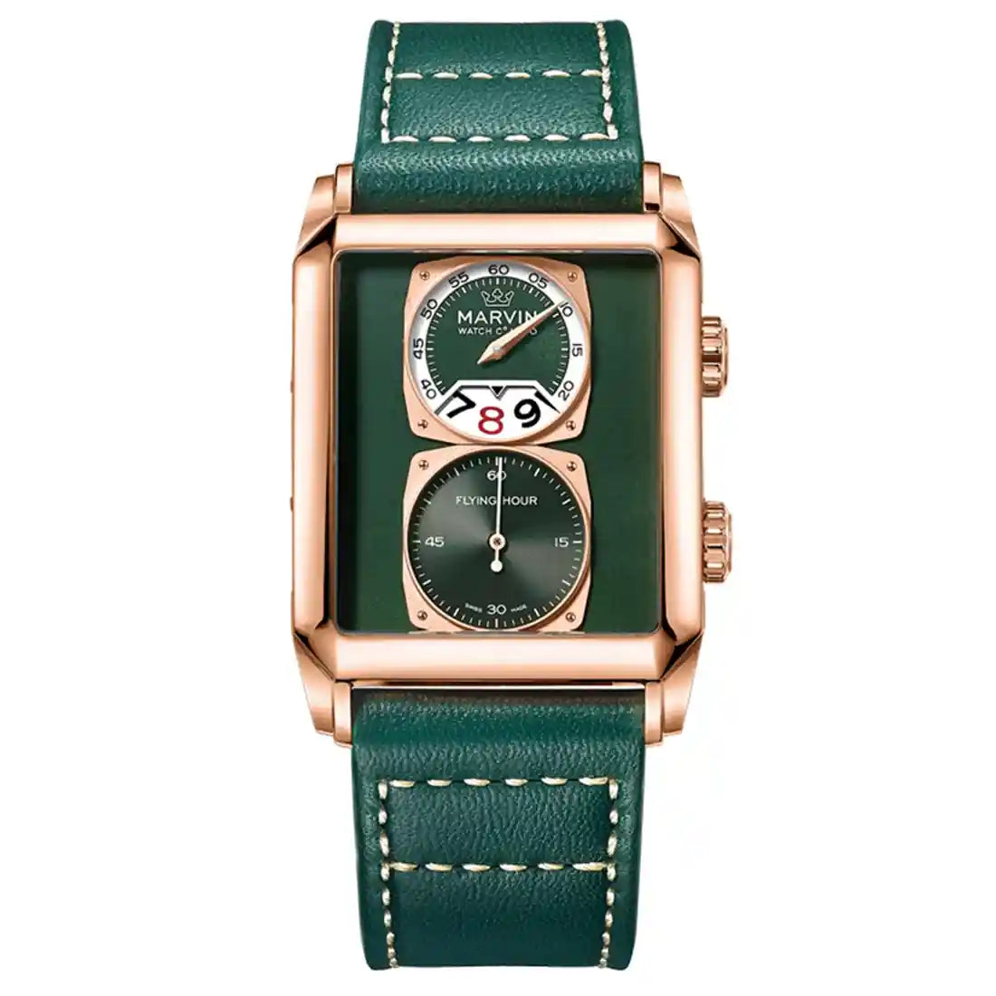 Montre Marvin Malton Rectangulaire Quartz Vert
