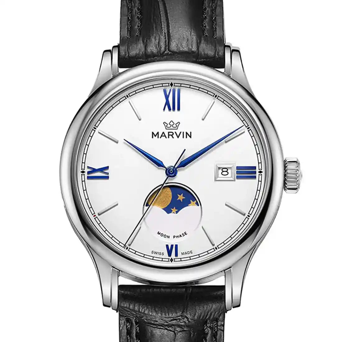 Montre Marvin Malton Rond Quartz Blanc