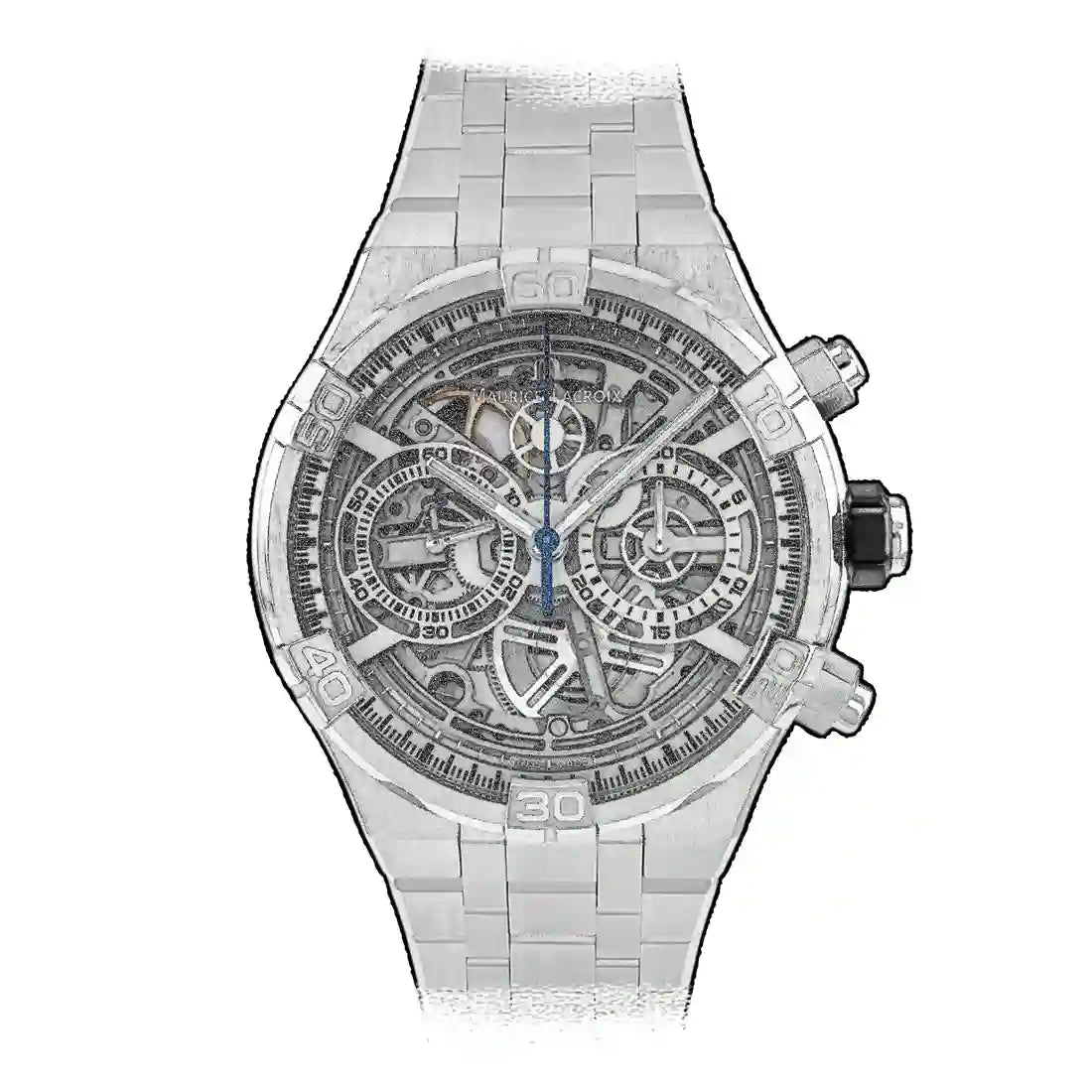 Maurice Lacroix Aikon met handopwinding, blauw, 39 mm