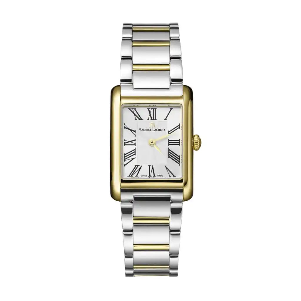 Maurice Lacroix Fiaba FA1205-PVY02-110-A Uhr mit Silber , aus Edelstahl, Gelbgold, PVD-beschichtet x 34 mm