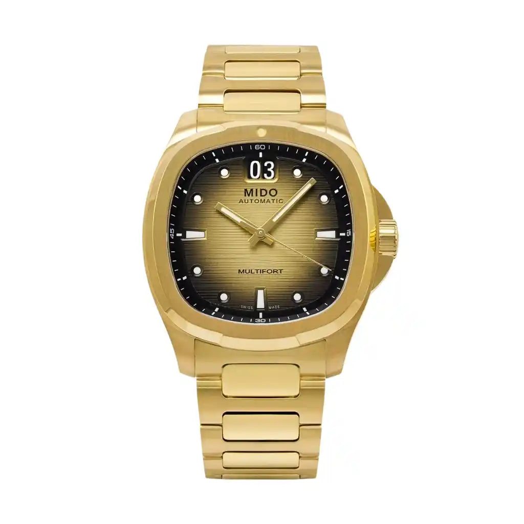 Mido Multifort M049.526.33.021.00 Champagne Acier Inoxydable, Revêtement Pvd ,20 x 40,00 mm