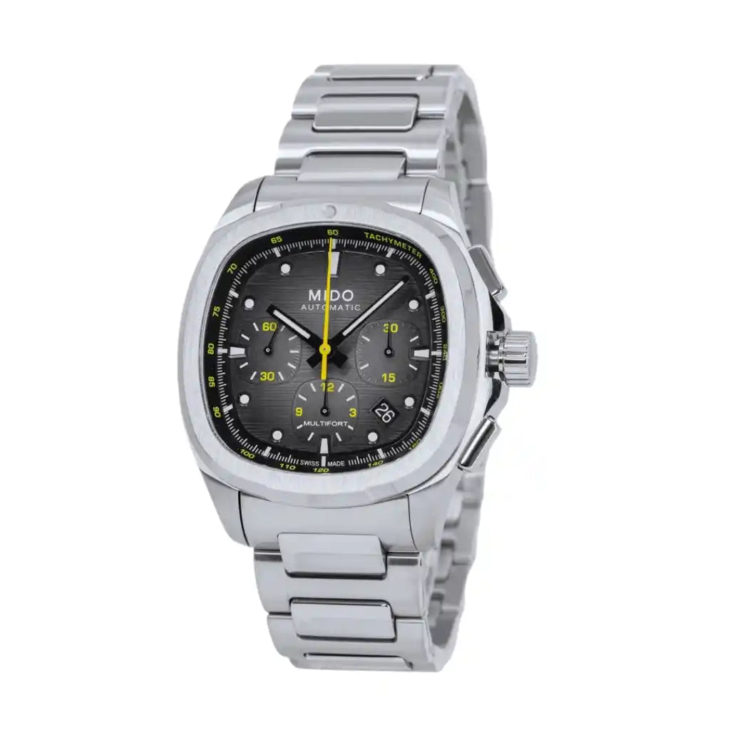 Mido Multifort M049.527.11.081.00 Montre en acier inoxydable Gris , 42 x 41,2 mm