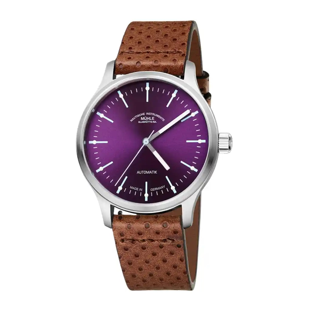 Mühle Glashütte Panova M1-40-78-1-LB-I Violet Dial Stainless steel 40mm Watch