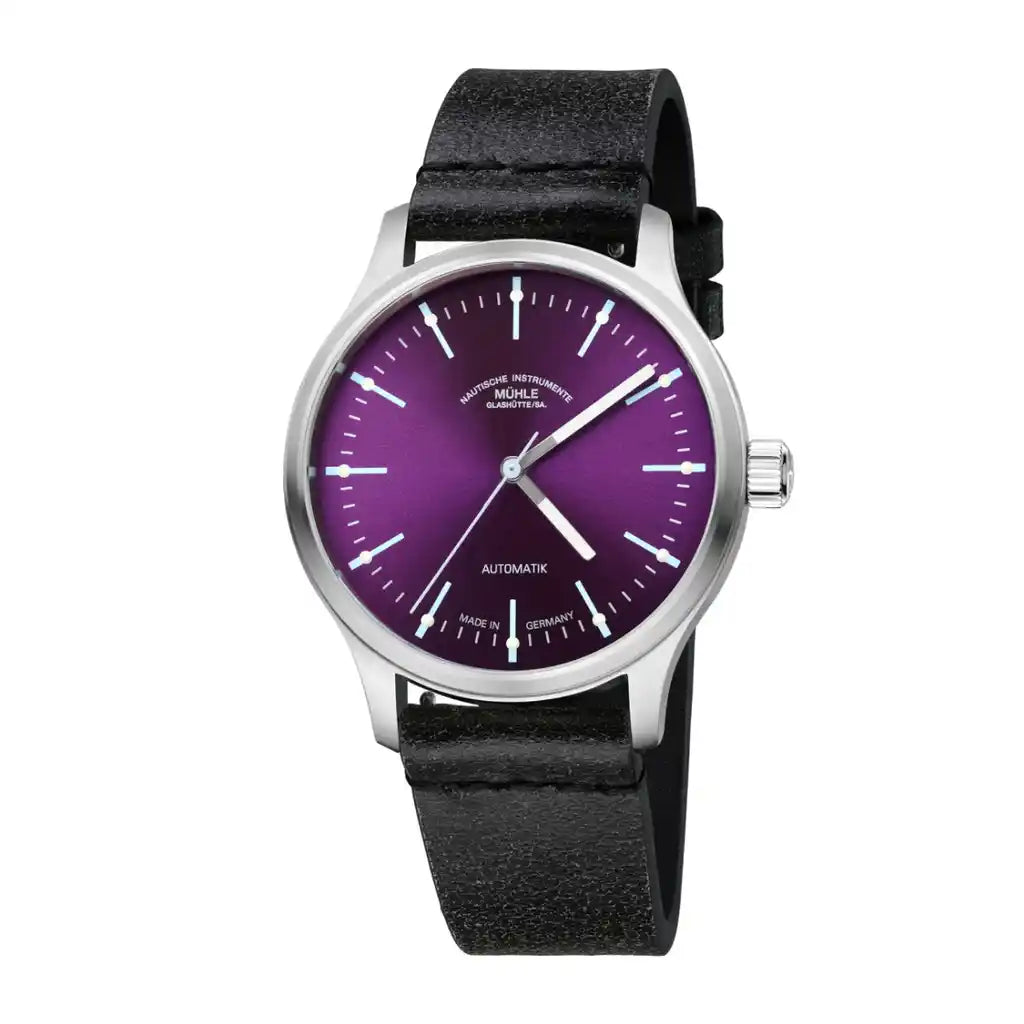 Mühle Glashütte Panova M1-40-78-1-LB-III Violet Dial Stainless steel 40mm Watch