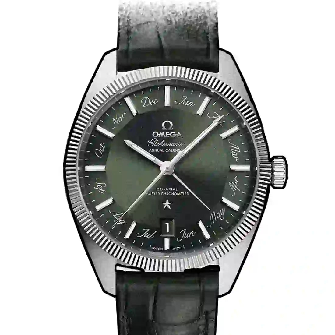 Omega Constellation Globemaster Co-Axial Master Chronometer Annual Calendar Automatic Green 41mm