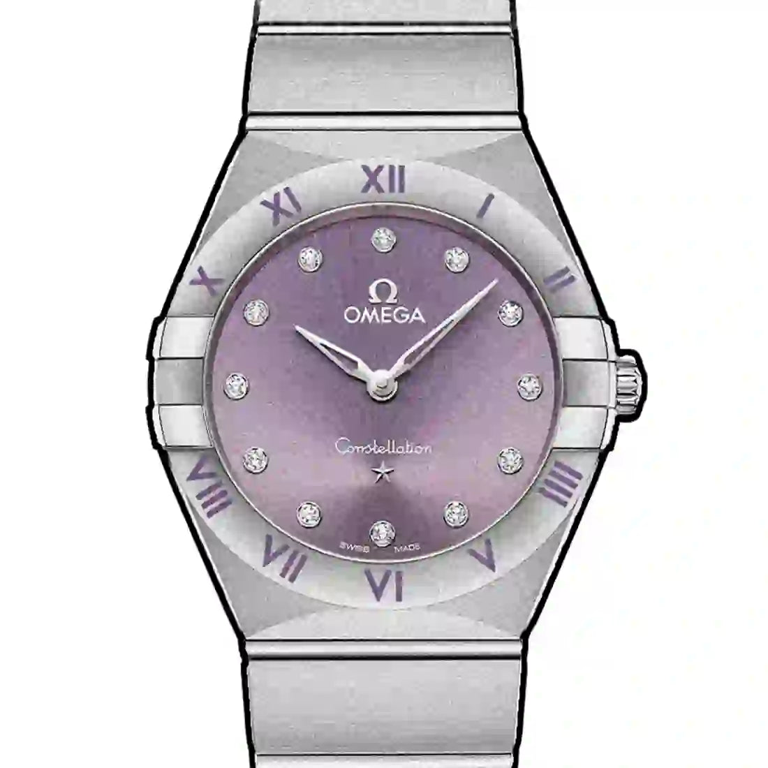 Omega Constellation Quarz Purple 28mm