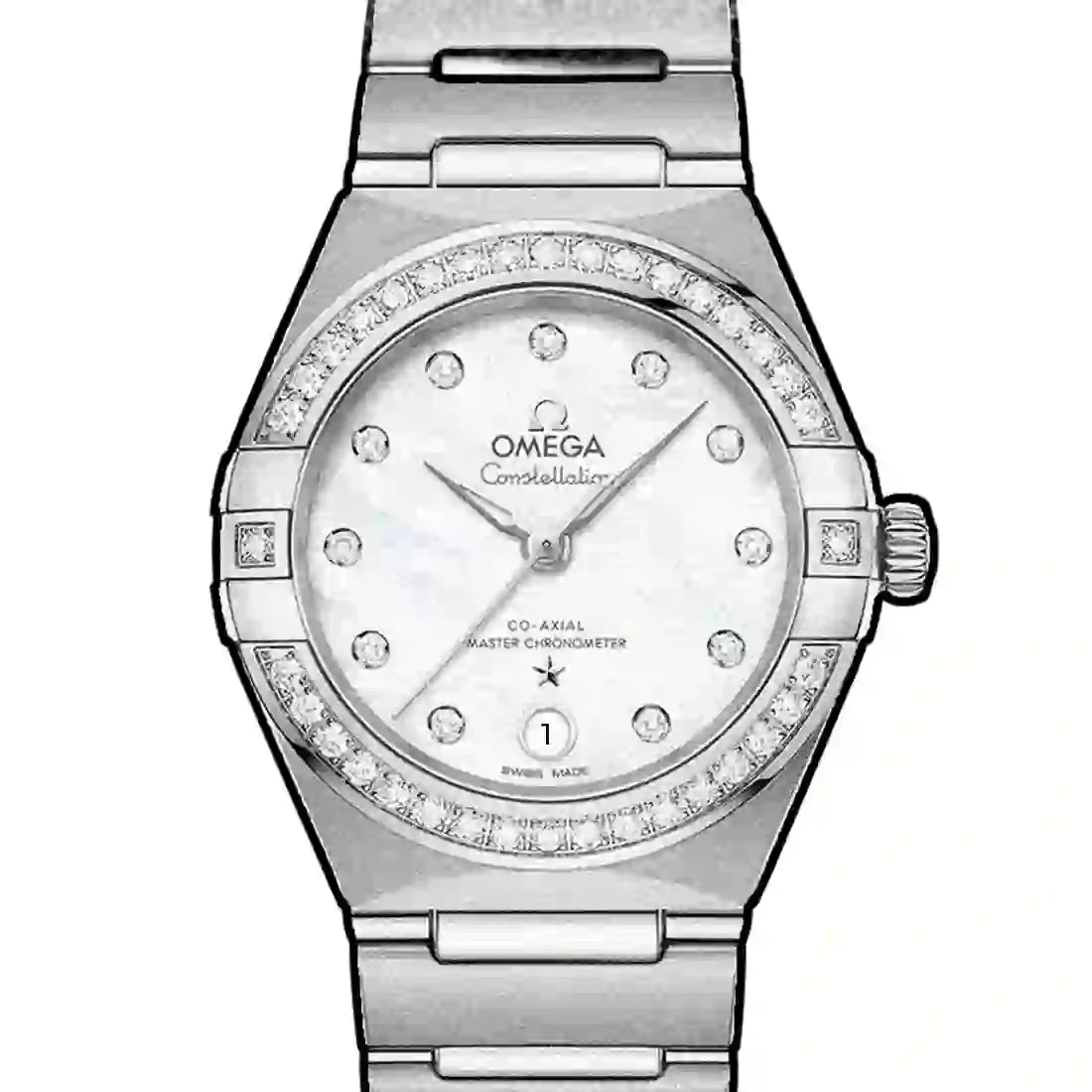 Omega Constellation Manhattan Co-Axial Master Chronometer Automatic Pearl White 29mm