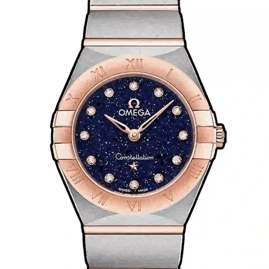 Omega Constellation Manhattan Quartz Blue 25mm