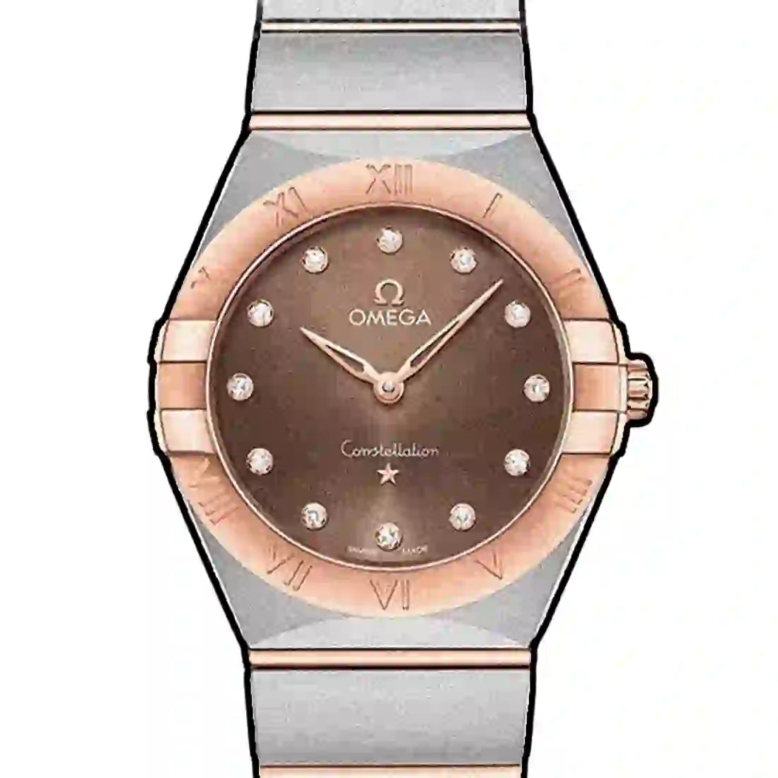 Omega Constellation Manhattan Quartz Brown 28mm