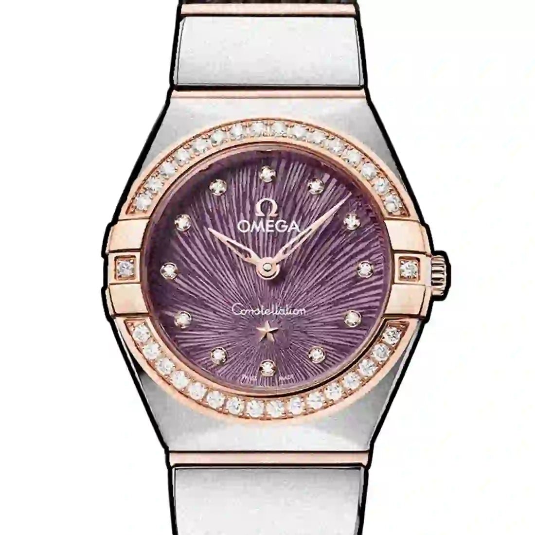 Omega Constellation Quartz Purple 25mm