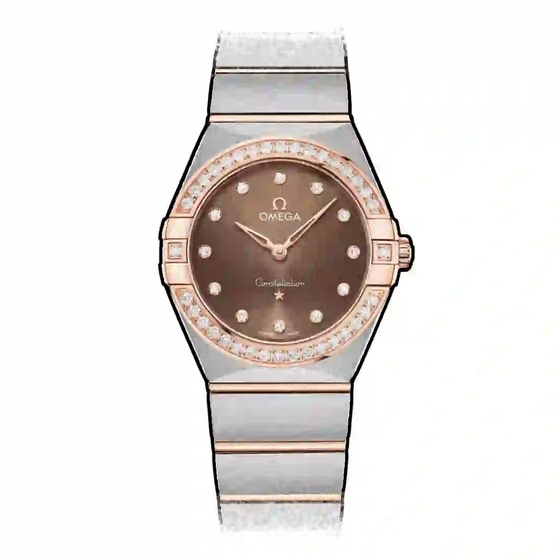 Omega Constellation Manhattan Quartz Brown 28mm